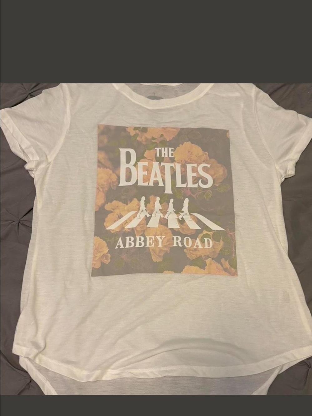 The Beatles White and Yellow Graphic T-Shirt